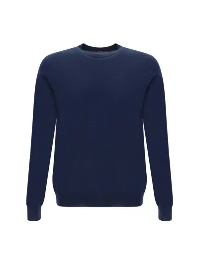 Kiton C-neck Knit In Blue