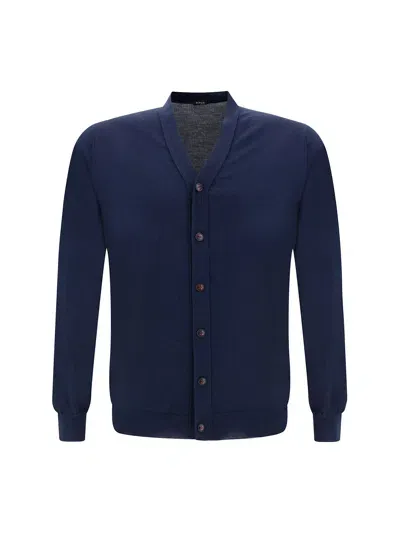 Kiton Cardigan In Blue