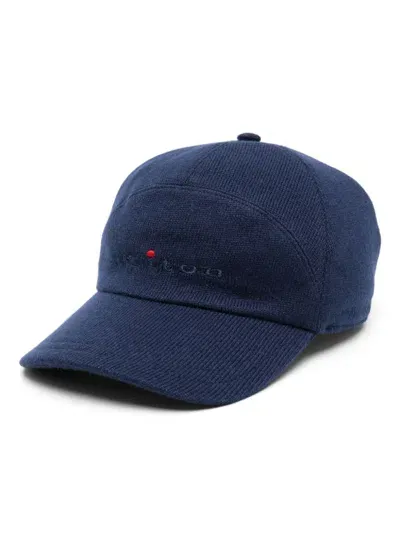 Kiton Cashmere Cap In Blue