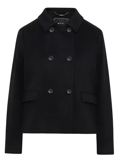 Kiton Coat Cashmere In Black