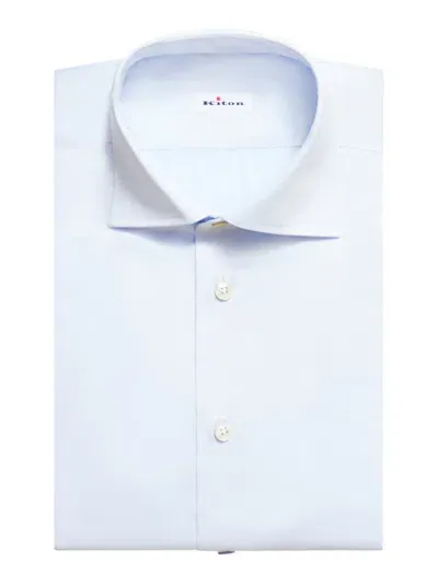 Kiton Cotton Shirt In Blue