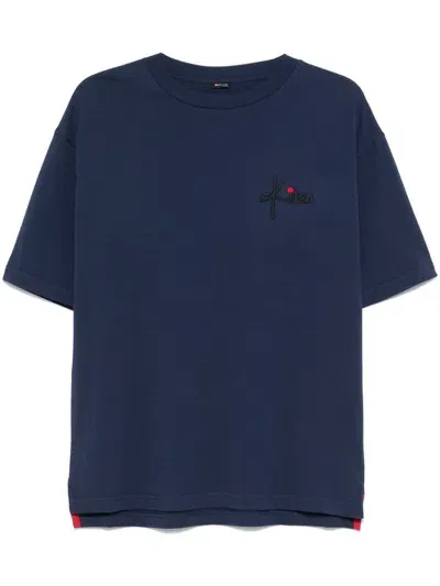 Kiton Cotton T-shirt In Blue