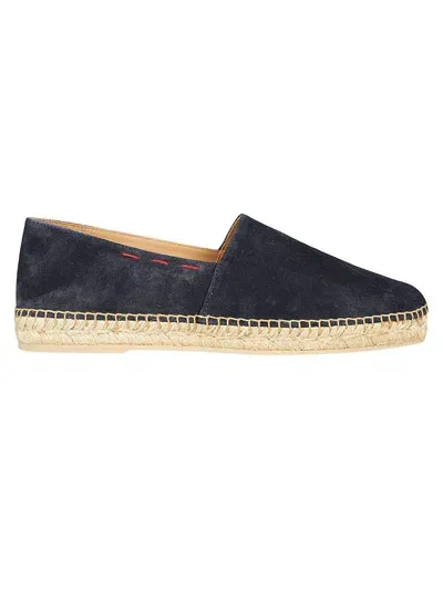 Kiton Round Toe Slip In Blue