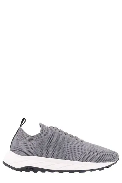 Kiton Cotton Sneakers In Grey