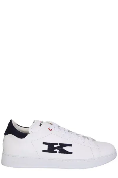 Kiton Logo Embroidered Low In White