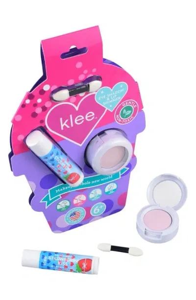 Klee Kids Candy Shimmer Eye Shadow & Lip Shimmer Kit In Pink