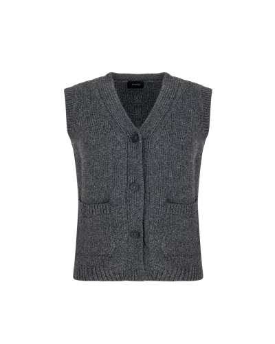 Knitel Noah Vest In Grey