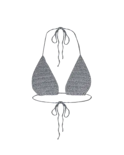 Knitel Reflective Swimsuit In Smoke Grey