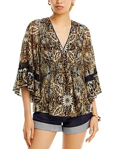 Kobi Halperin Ele Blouse In Black Multi