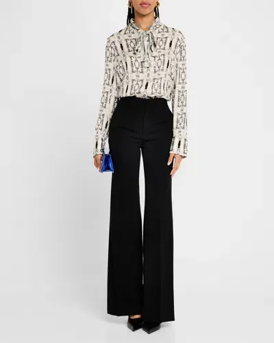 Kobi Halperin Gisela Abstract-print Silk Blouse In Ivory Multi