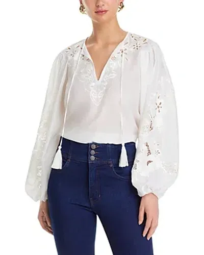 Kobi Halperin Women's Gloria Embroidered Cotton-silk Voile Blouse In White