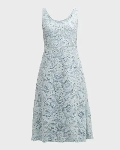 Kobi Halperin Jacqueline Sleeveless Floral Lace Midi Dress In Blue