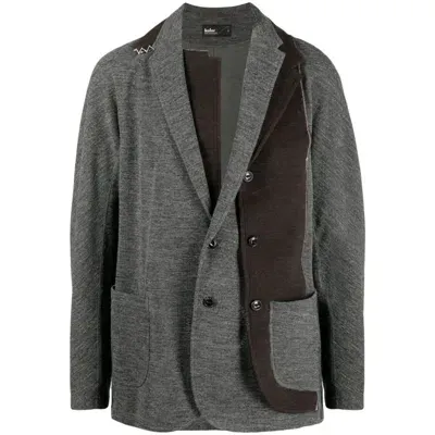 Kolor Patchwork-design Wool Blazer In Brown