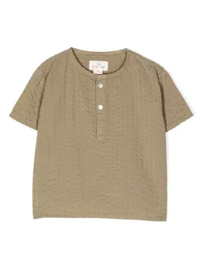 Konges Sløjd Babies' Texture-effect Cotton T-shirt In Green