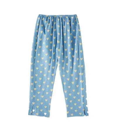 Konges Slojd Kids' Vida Printed Cotton Pants In Blue