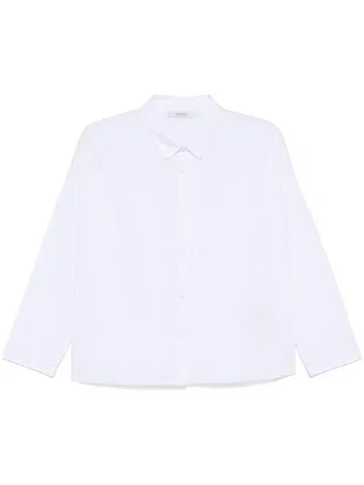 Kristensen Du Nord Frayed-brim Shirt In White