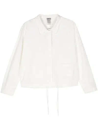 Kristensen Du Nord Frayed Denim Jacket In White