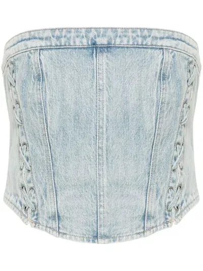 Ksubi Blue Soho Dove Denim Corset