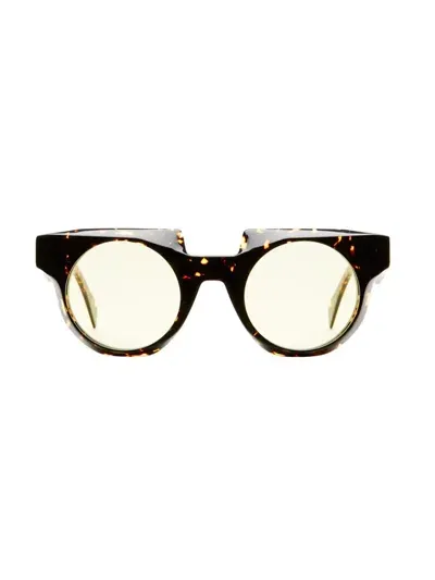 Kuboraum U1 Round-frame Sunglasses In Brown