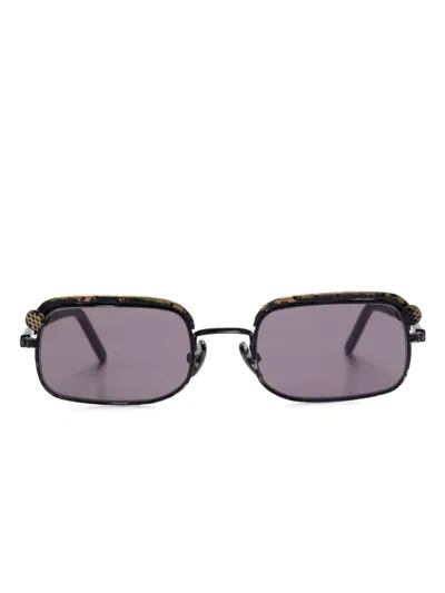 Kuboraum Z4 Rectangle-frame Sunglasses In Gray