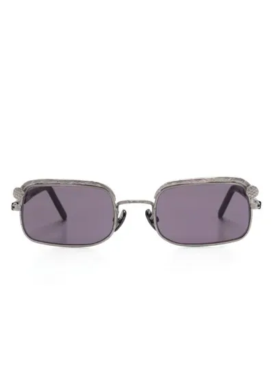 Kuboraum Z4 Rectangle-frame Sunglasses In Gray