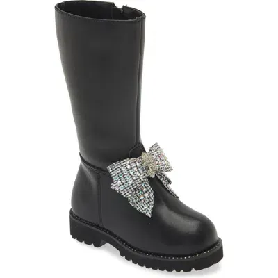 Kurt Geiger London Kids' Kensington Bow Boot In Black