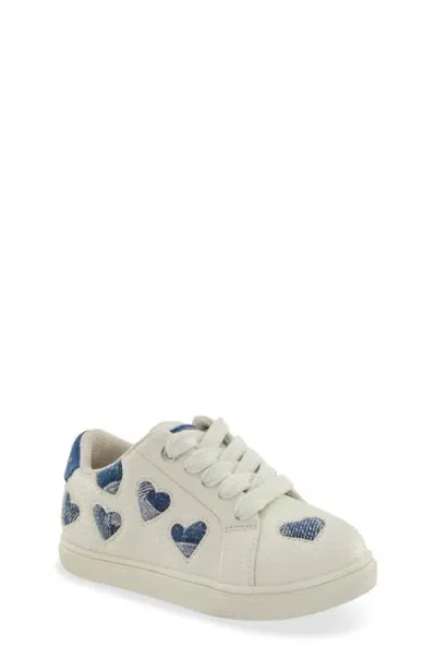 Kurt Geiger London Kids' Mini Lane Love Sneaker In Denim/bone