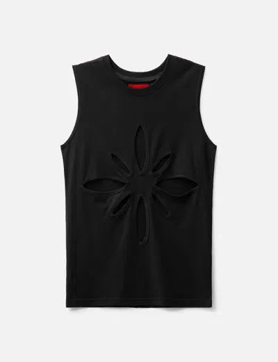 Kusikohc Origami Cutout Tank In Black