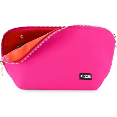 Kusshi Signature Makeup Bag In Bubblegum Pink/orange