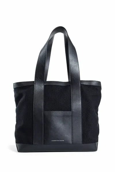 Kvadrat/ Raf Simons Unisex Black Tote Bags