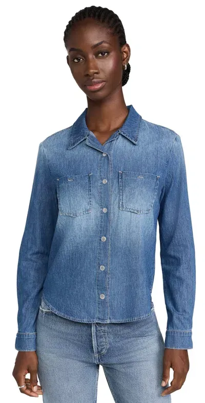 L Agence Isla Denim Shirt Anvil In Multi