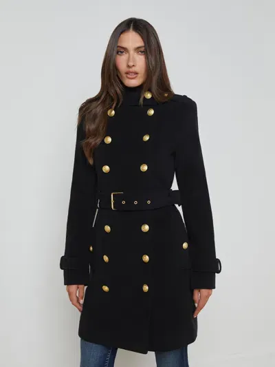 L Agence Nalini Coat In Black