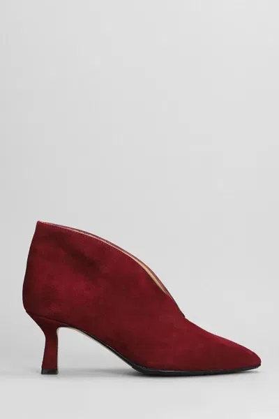 L Arianna High Heels Ankle Boots In Red