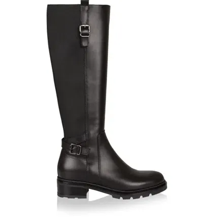 La Canadienne Saint Buckle Leather Knee-high Boots In Black