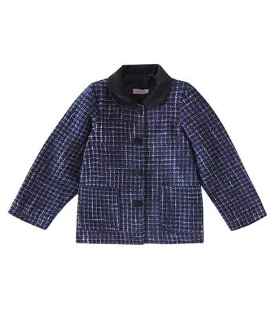 La Coqueta Kids' Gabriella Checked Jacket In Blue