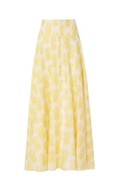 La Doublej Ariel Skirt Pineapple Sunflower White