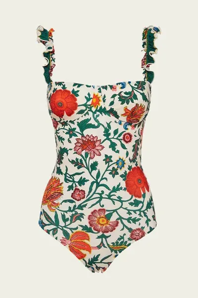 La Doublej Boop One-piece Swimsuit In Dragonflower Mini In Multi