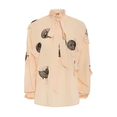 La Doublej Cerere Blouse In Solid Light Pink