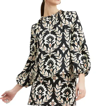 La Doublej Graphic-print Silk Blouse In Multi