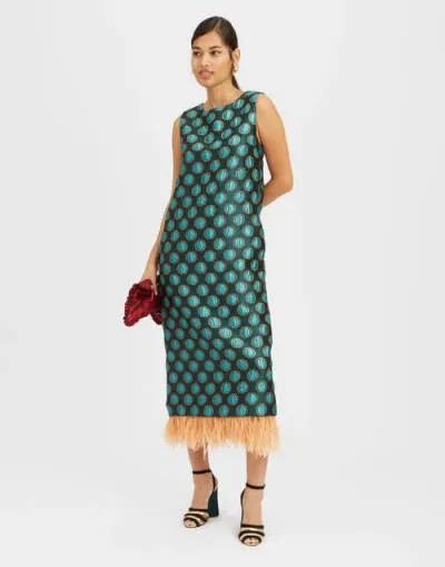 La Doublej Jacquard Maxi Dress In Multicoloured