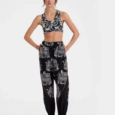 La Doublej Court Pants In Crazy Tigers Black & White