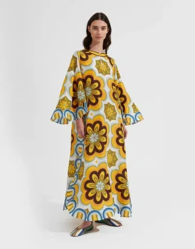 La Doublej Flying Kaftan Ciccio Placée Dark Mustard