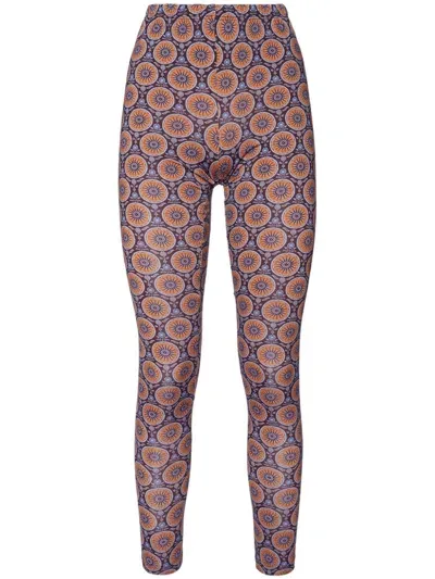 La Doublej Geometric-print Leggings In Multi