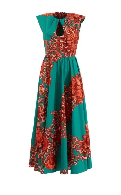 La Doublej Keyhole Dress Anemone Ghirlanda Green