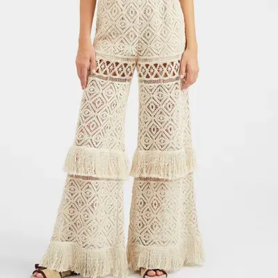 La Doublej Lacey Palazzo Pants In Plaza Cream