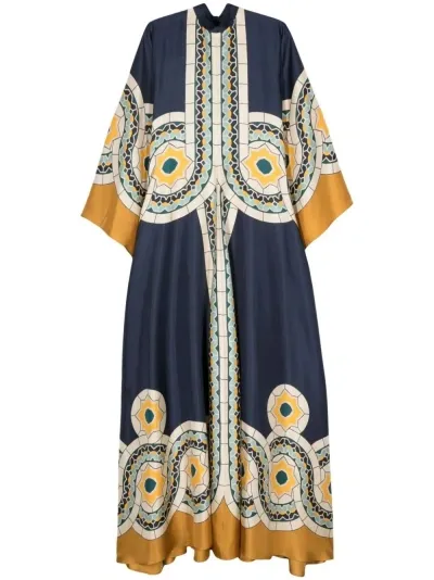 La Doublej Magnifico Maxi Dress In Navy