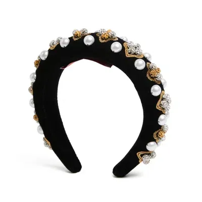 La Doublej Medici Headband In Solid Gold