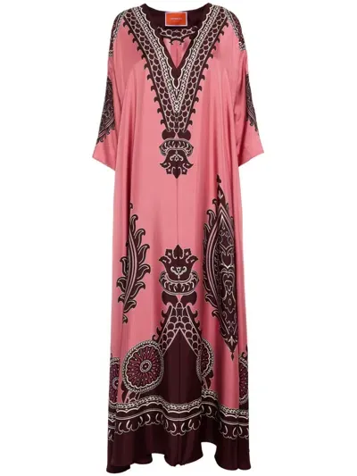 La Doublej Muumuu Maxi Dress In Pink