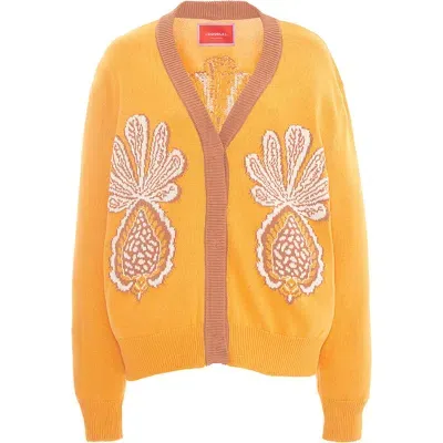 La Doublej Pineapple Cardigan In Avorio