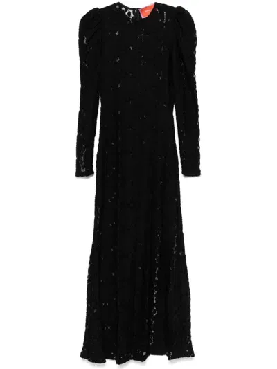 La Doublej Swing Lace Maxi Dress In Black